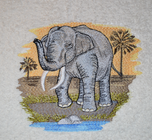 Handtuch mit Elefantenmotiv 3